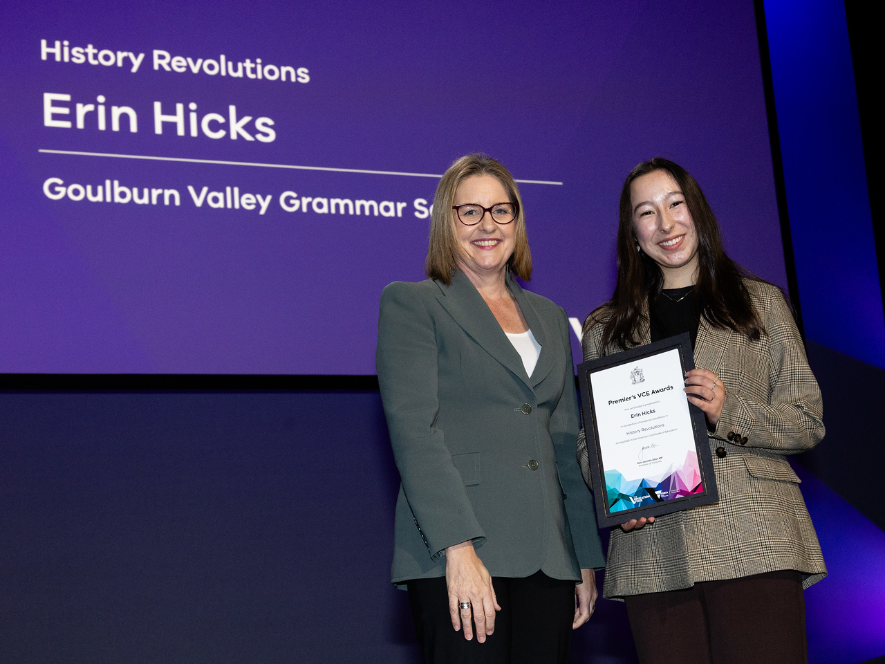 Premier’s VCE Award 2023 Goulburn Valley Grammar School